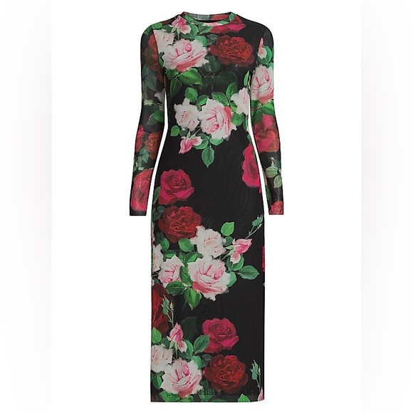 NWT JOHNNY WAS LOLIA MESH MIDI DRESS - Picture 4 of 8